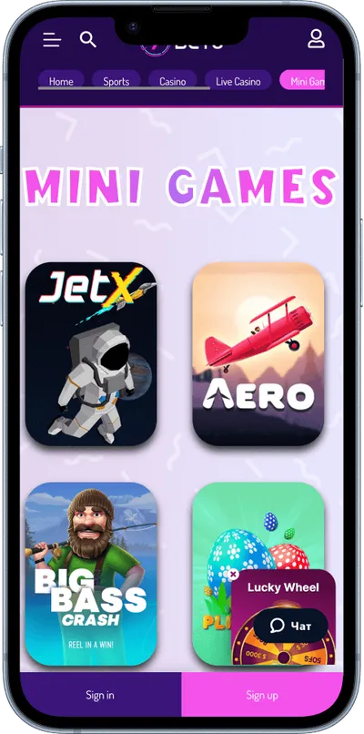 7Bets casino phone mini games