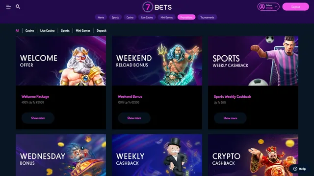 7bets casino promotions