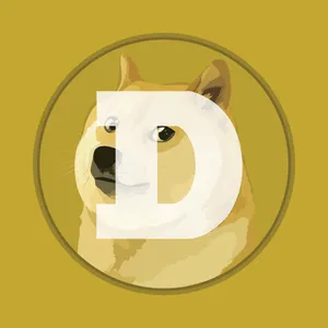 Dogecoin crypto currency icon square