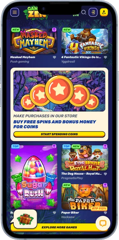 Gamblezen Casino phone main