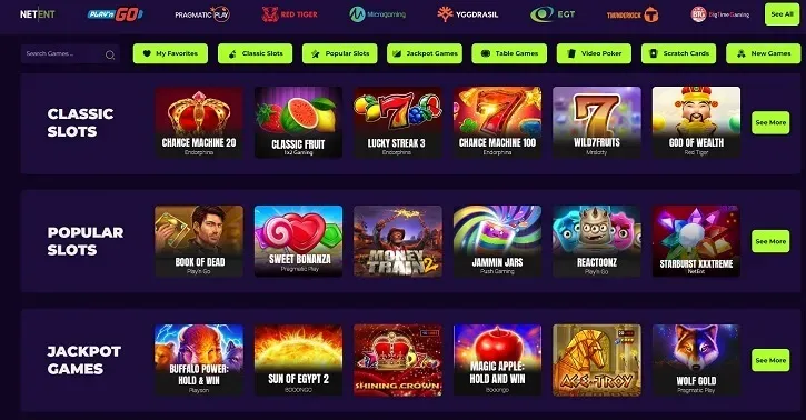 alienbet casino games