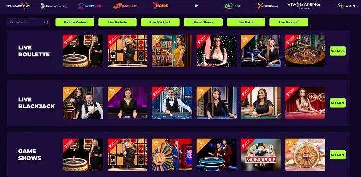 alienbet live casino games