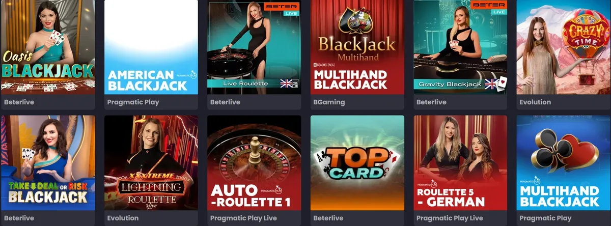 asino casino table games