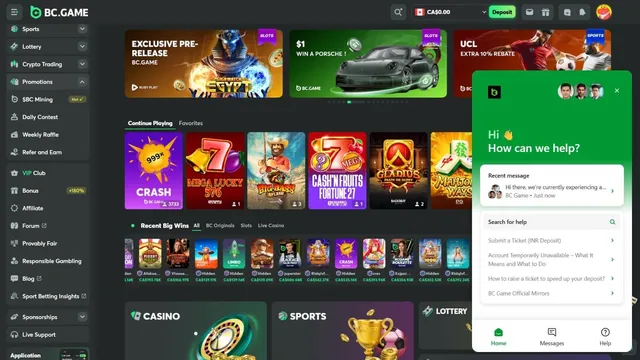 bcgame casino support