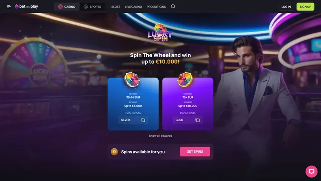 betandplay casino fortune wheel