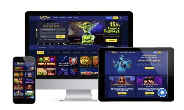 betchain casino website screens