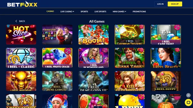 betfoxx casino games