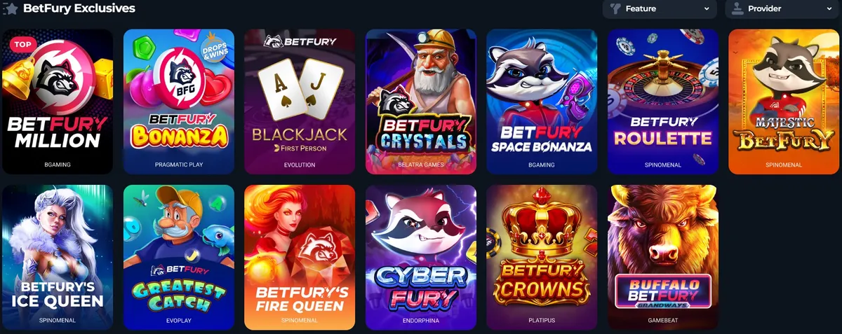 betfury casino exlusives