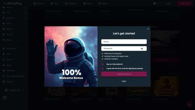 betplay casino registration