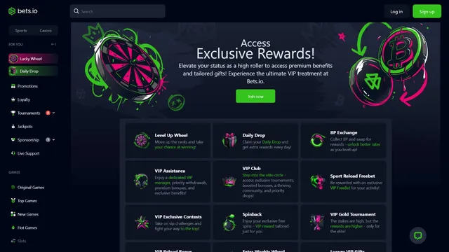 bets.io casino loyalty program