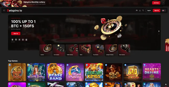 betspins.io casino web screen