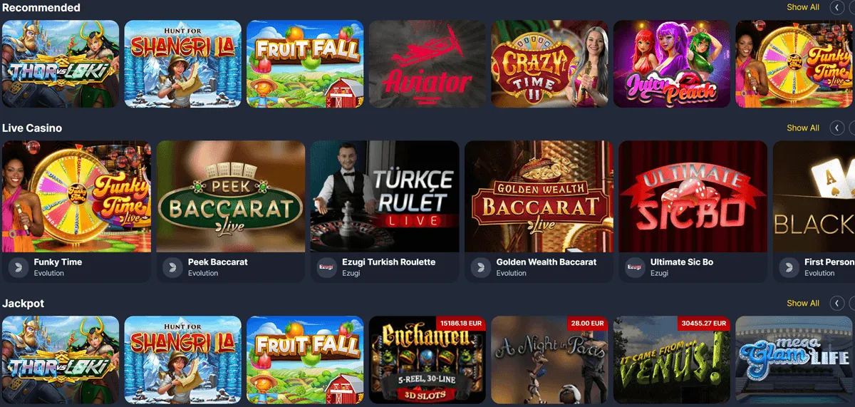 bettilt casino games