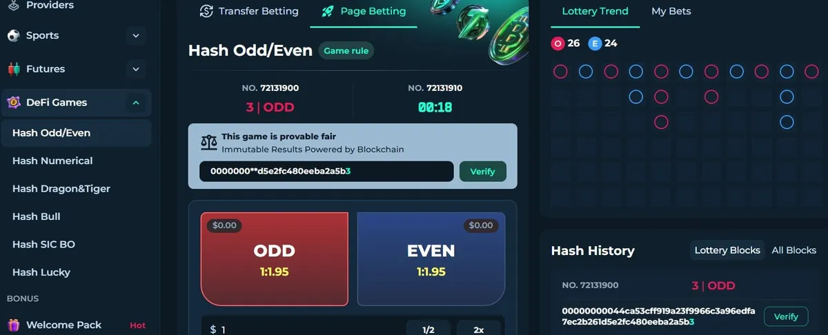 bety casino defi games