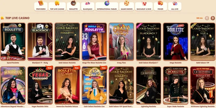 billybets casino live games