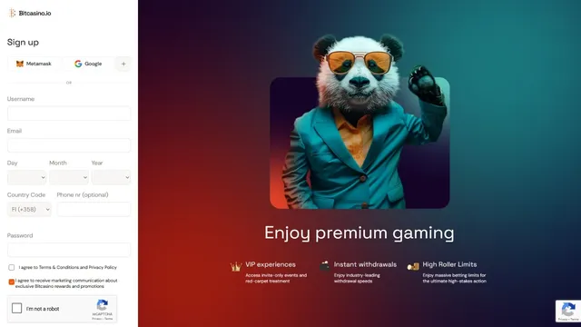 bitcasino registration