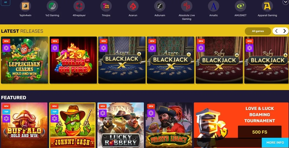 bitcoincasino games