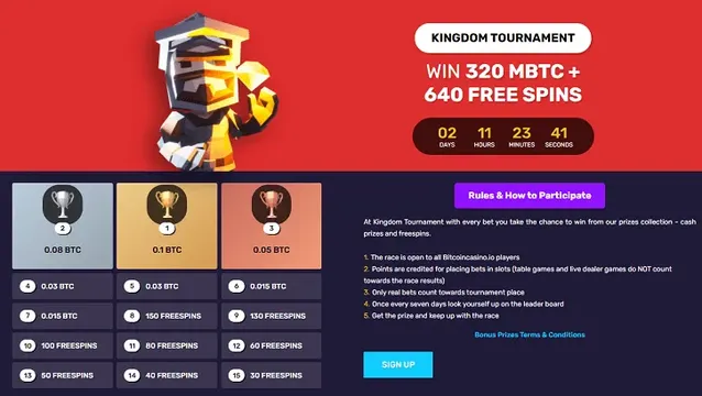 bitcoincasino io tournament