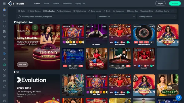 bitsler casino live games