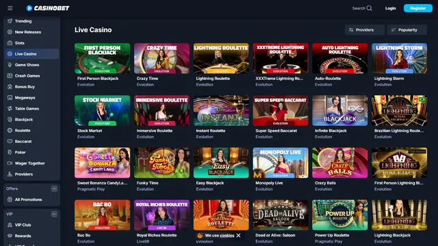 casinobet live games