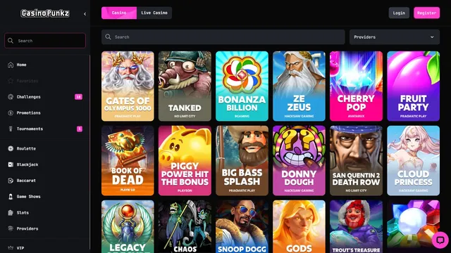 casinopunkz games