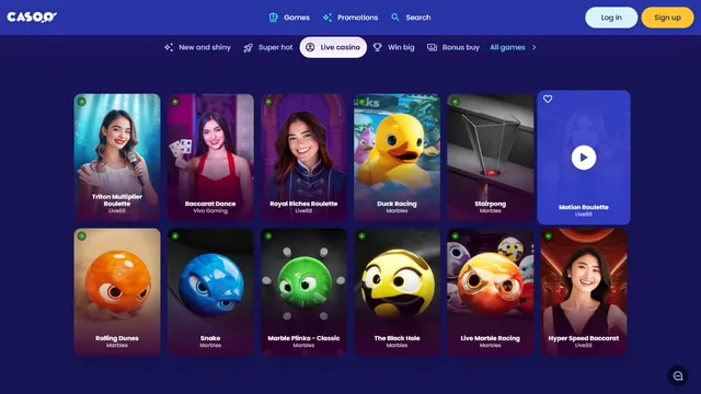 casoo casino live games