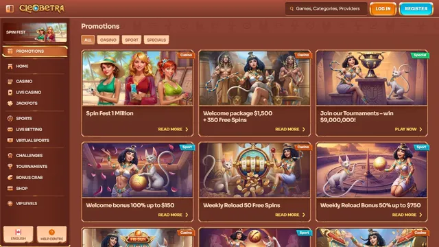 cleobetra casino promotions