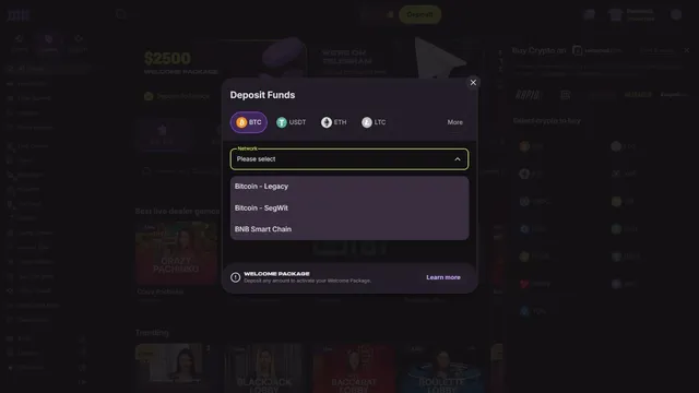 cloudbet casino deposit