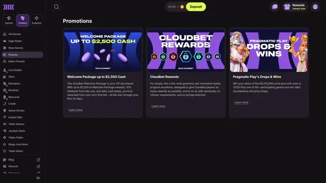 cloudbet casino promotions