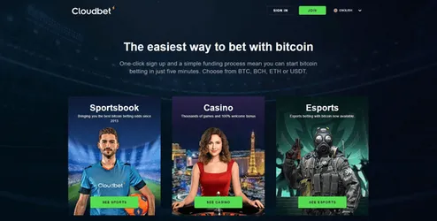 cloudbet website screen new