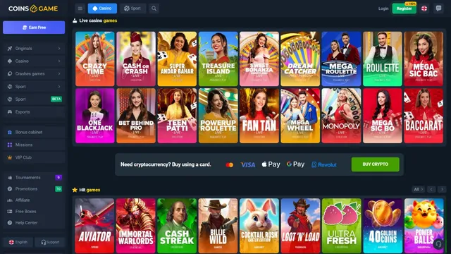 coins.game casino live games