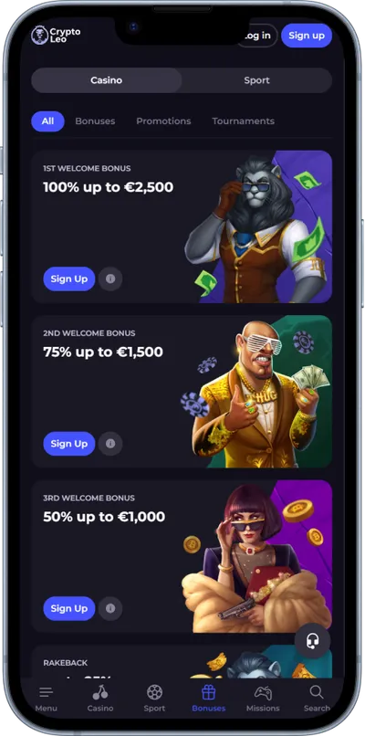 cryptoleo casino phone promotions