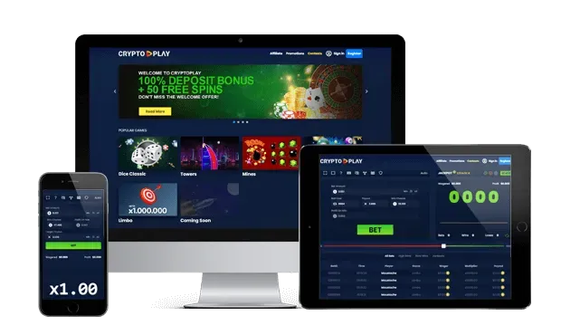 cryptoplay website screens