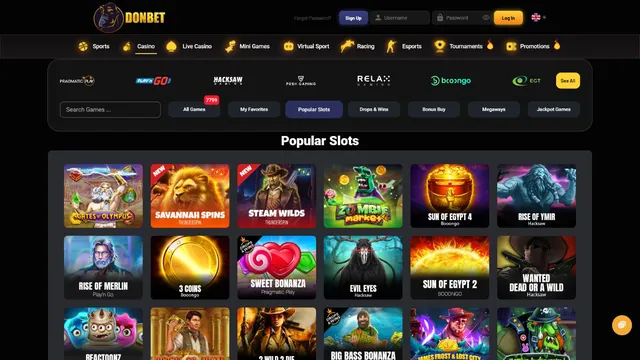 donbet casino games