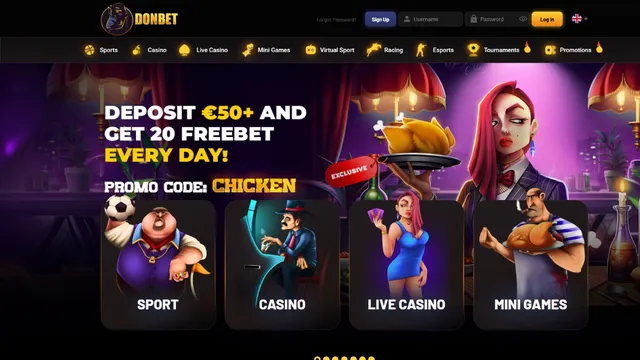donbet casino website screen