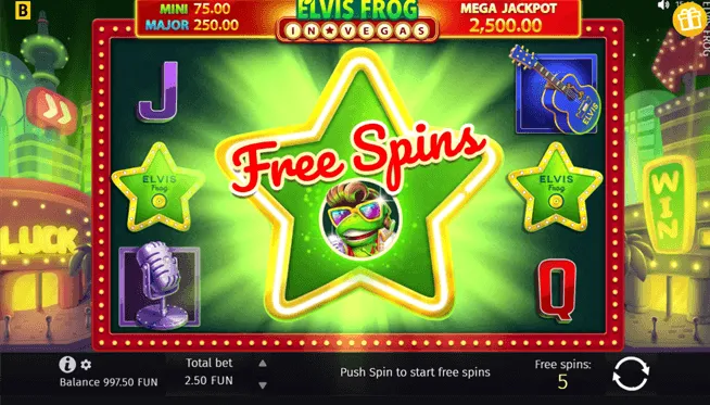 elvis frog in vegas slot spins