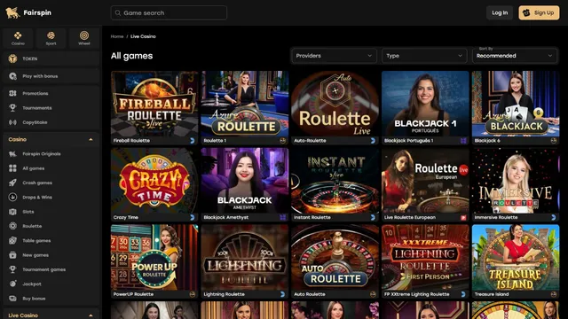 fairspin casino live games