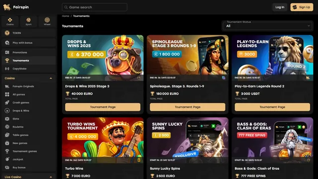 fairspin casino tournaments