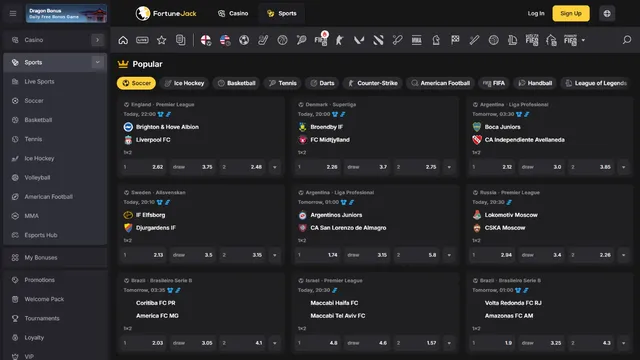 fortunejack casino sports betting