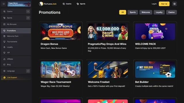 fortunejack casino promotions