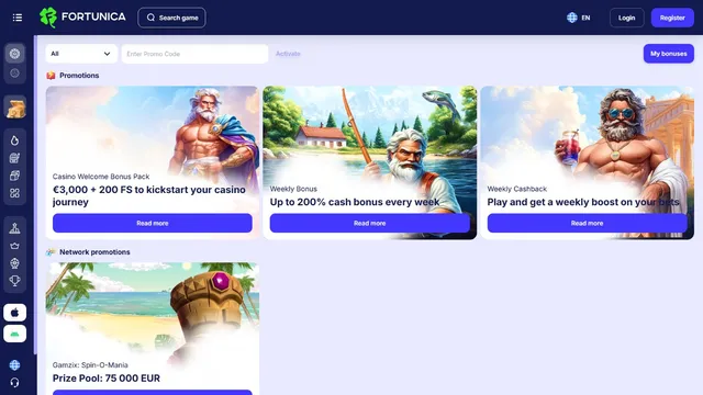 fortunica casino promotions