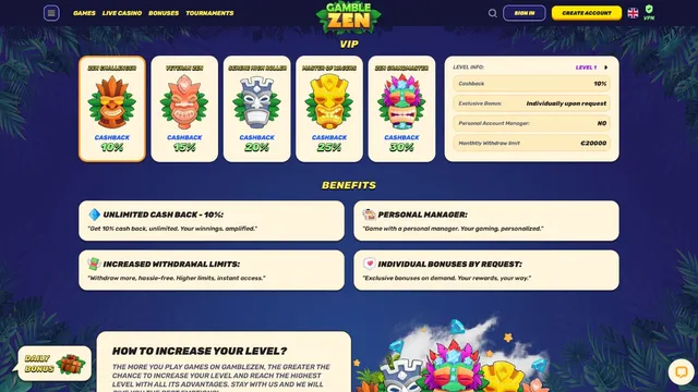 gamblezen casino vip club