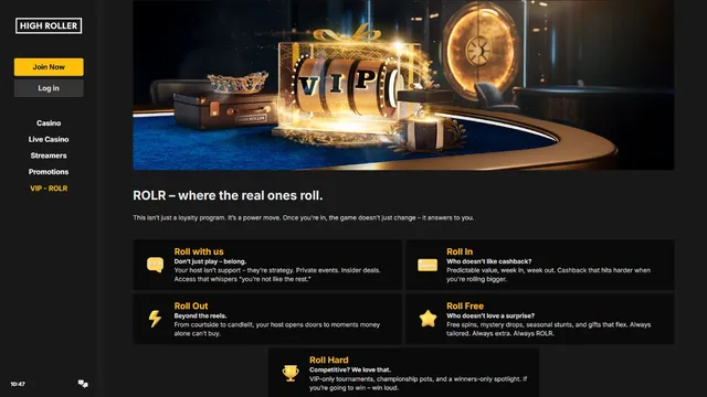 highroller casino vip club