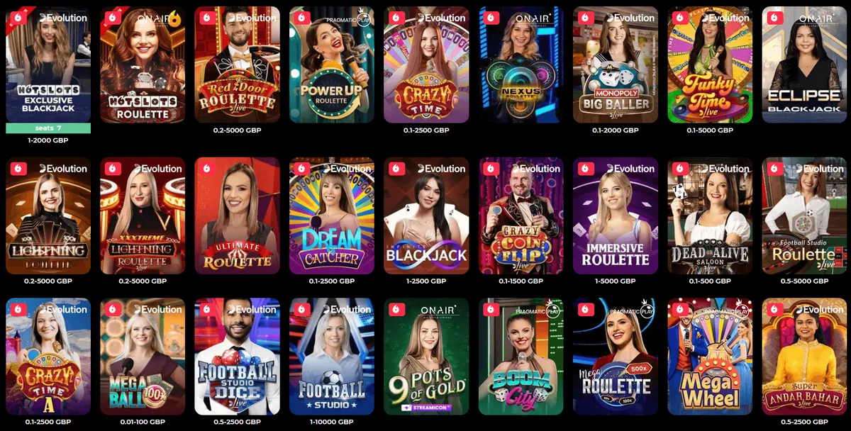 hotslots casino live games