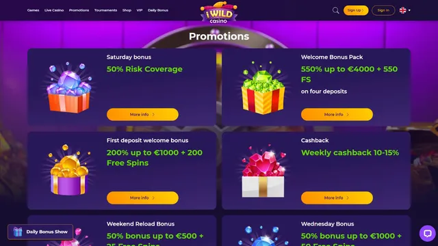 iwild casino promotions