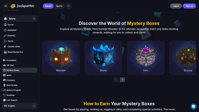 jackpotter casino lotteries