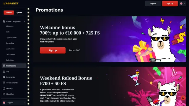 lamabet casino promotions