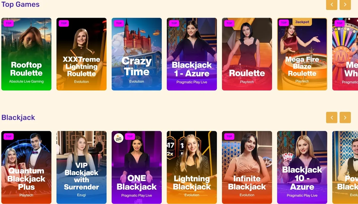 lets lucky casino live games