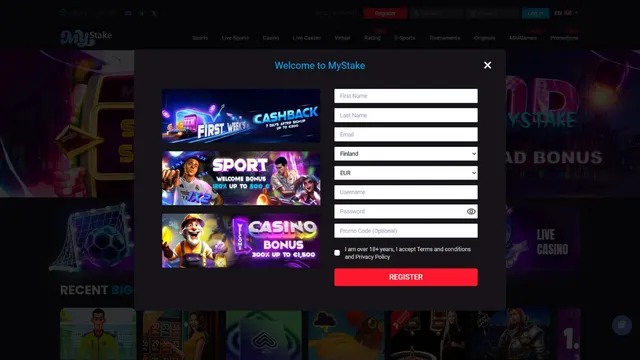 mystake casino registration