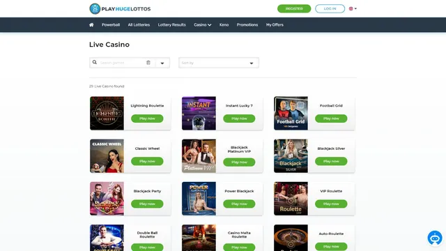 playhugelottos casino live games