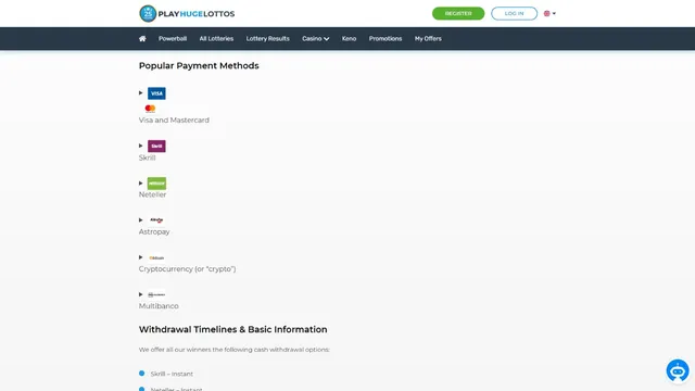 playhugelottos casino payments